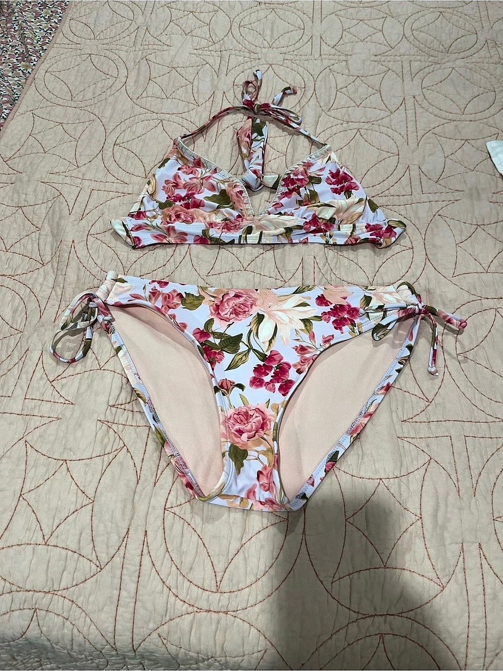 Kona Sol floral bikini XL Like New